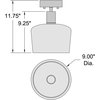 Access Lighting Port Nine Chardonnay, Chardonnay LED SemiFlush, Brushed Steel Finish, Clear Glass 63147LEDD-BS/CLR